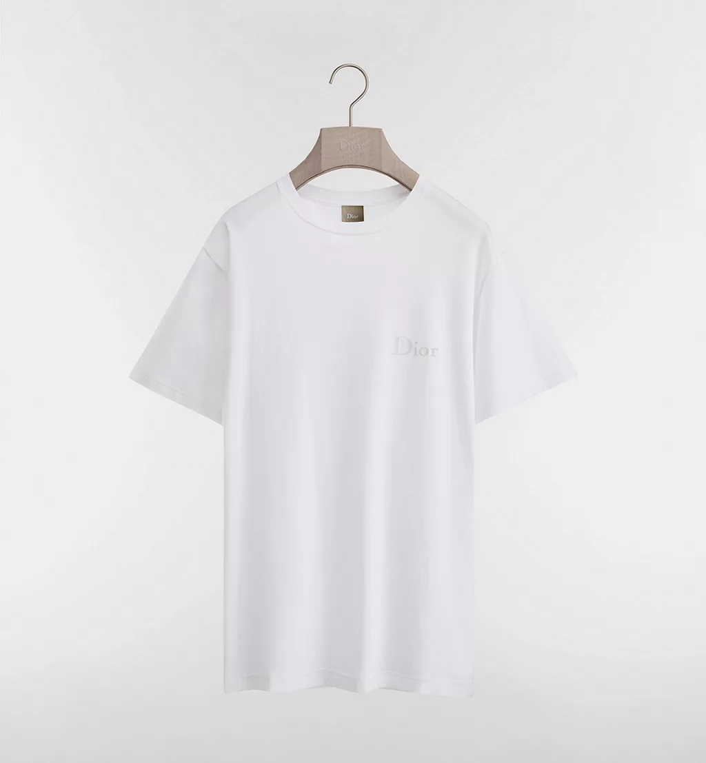 T-Shirt with Dior Embroidery - White