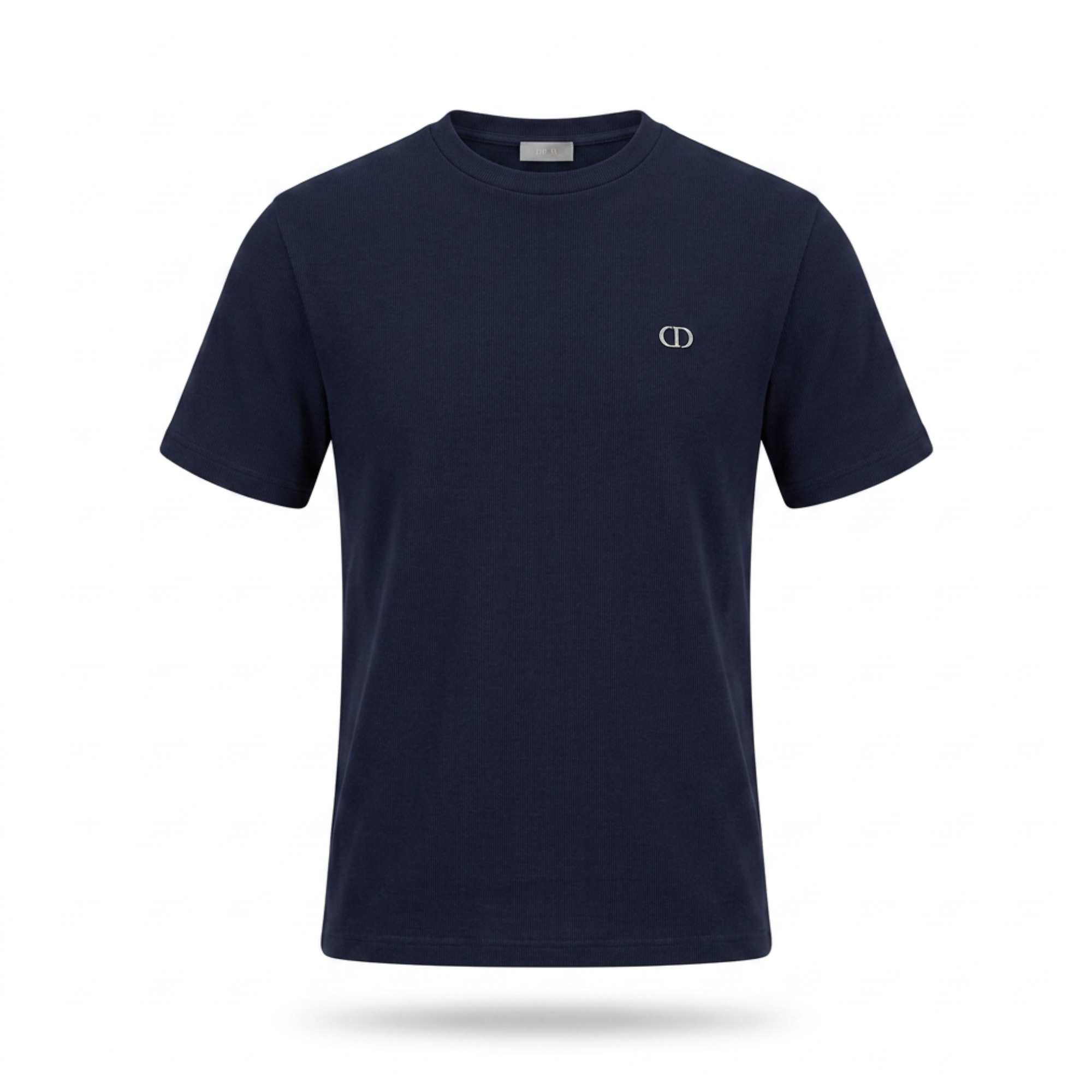 CD Icon T-Shirt, Fitted Silhouette - Dark Blue