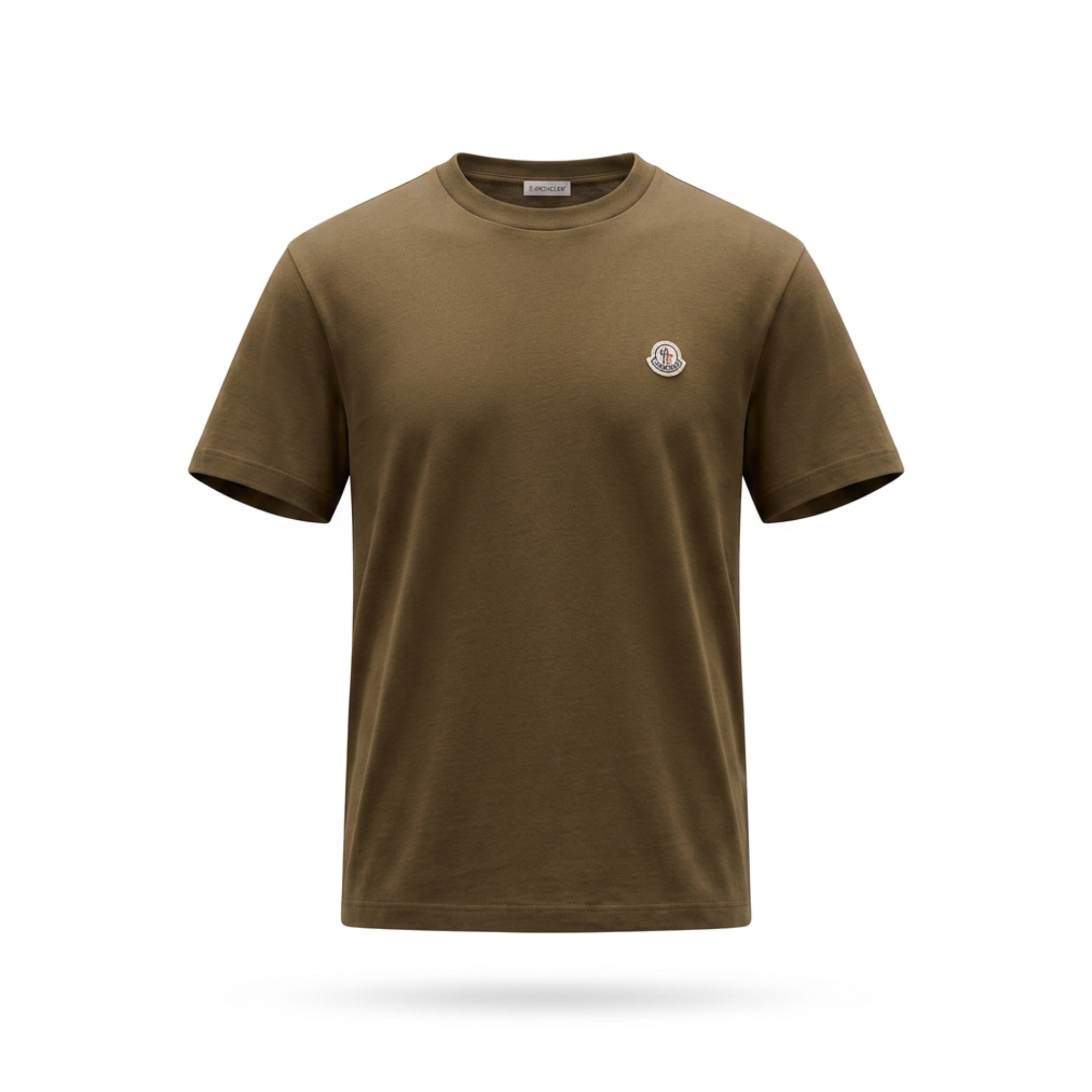 Patch Cotton T-Shirt - Brown